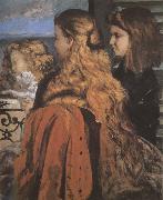 Gustave Courbet Three girl oil on canvas